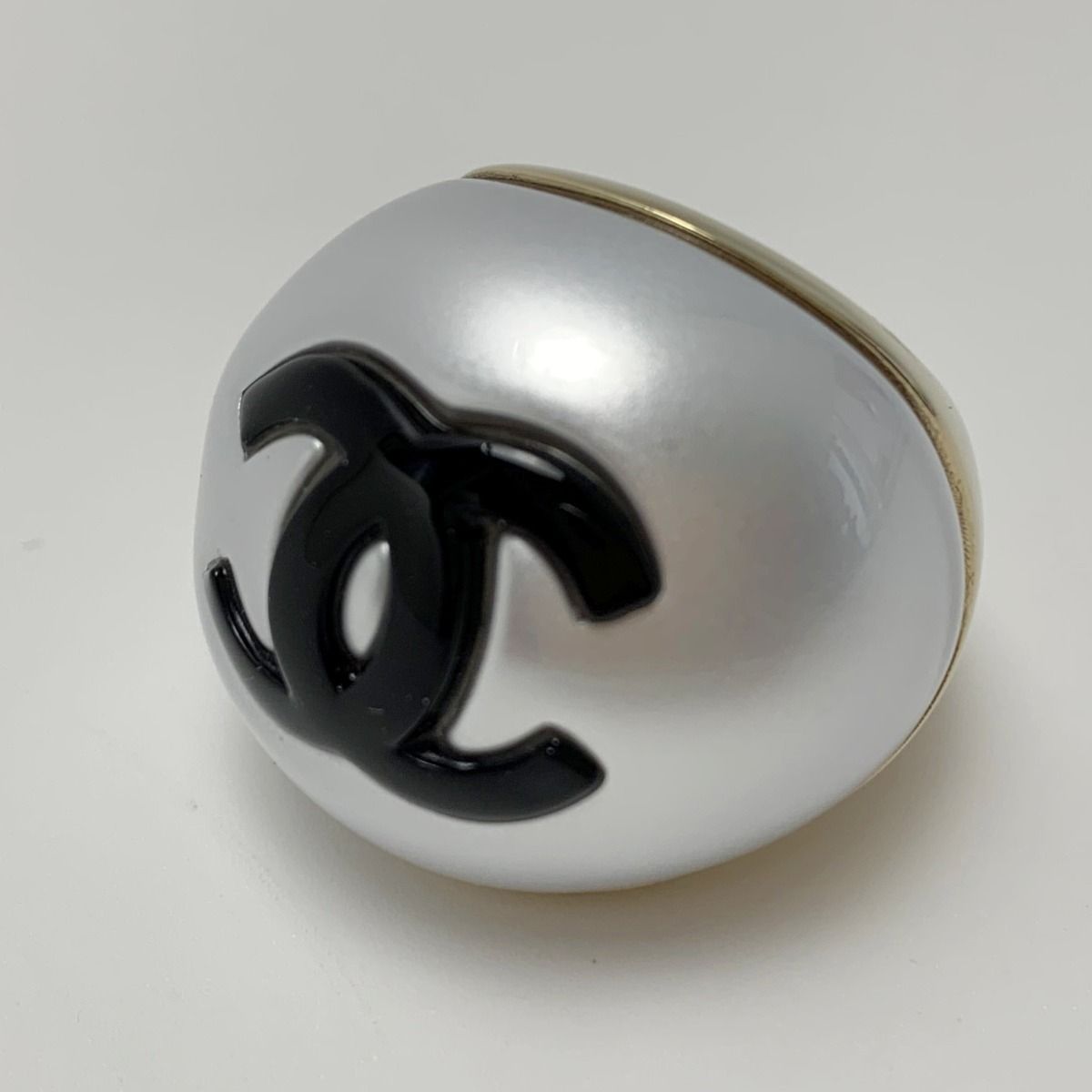 Chanel CC Mark Accessories Ring 25p Gold X Silver Size No 12