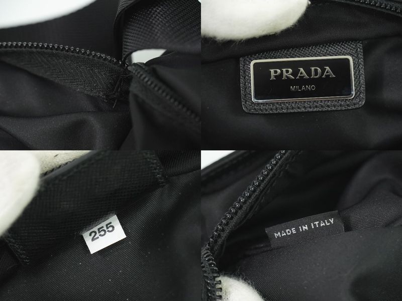 Authentic Prada Nylon Shoulder Bag Pochette Black Bag Pre-owned [follow-up