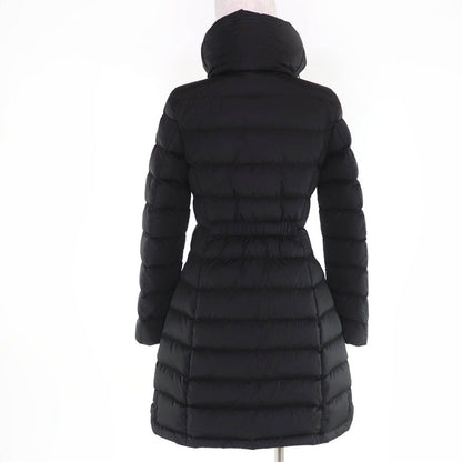 Moncler Flammette Logo Patch Hooded Down Coat Black 0 — view 3