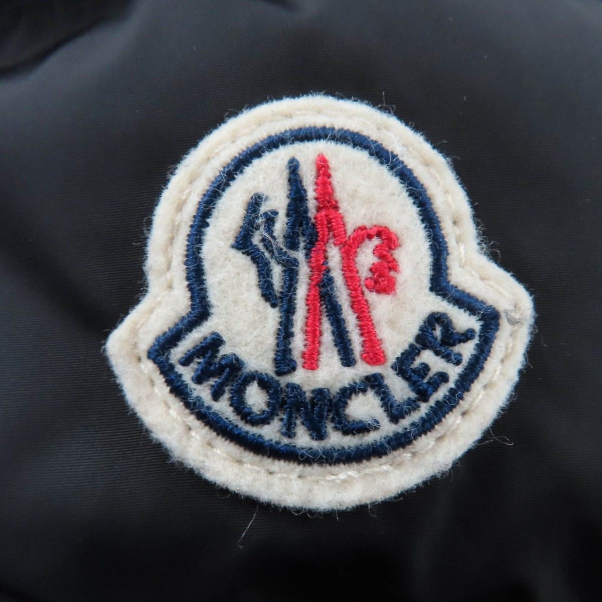 Moncler Flammette Logo Patch Hooded Down Coat Black 0 — view 6