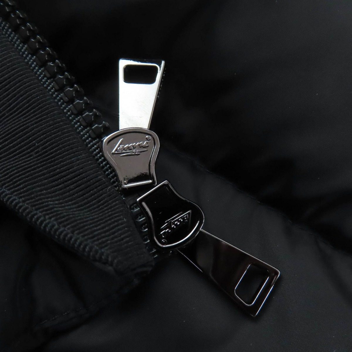 Moncler Flammette Logo Patch Hooded Down Coat Black 0 — view 7