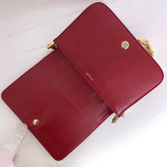 Saint Laurent Semi Shoulder Bag Red Chain