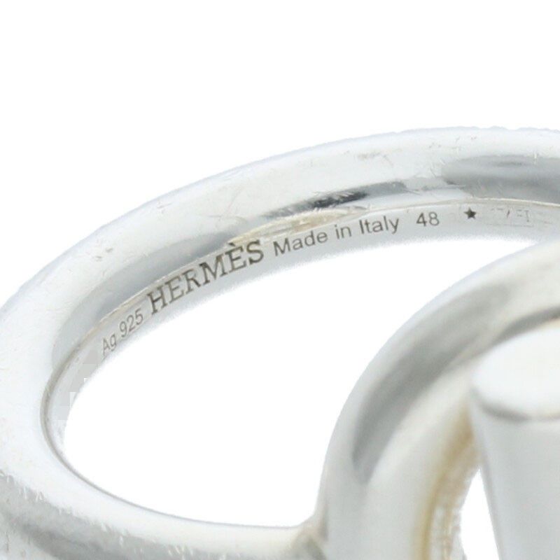 Hermes Echappe MM Croisette Silver Ring Men's 48 8