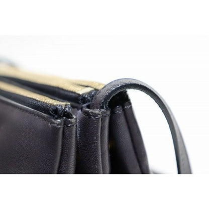 Celine Trio Large Shoulder Bag Pochette Crossbody Leather Pouch Brown Aa — view 7