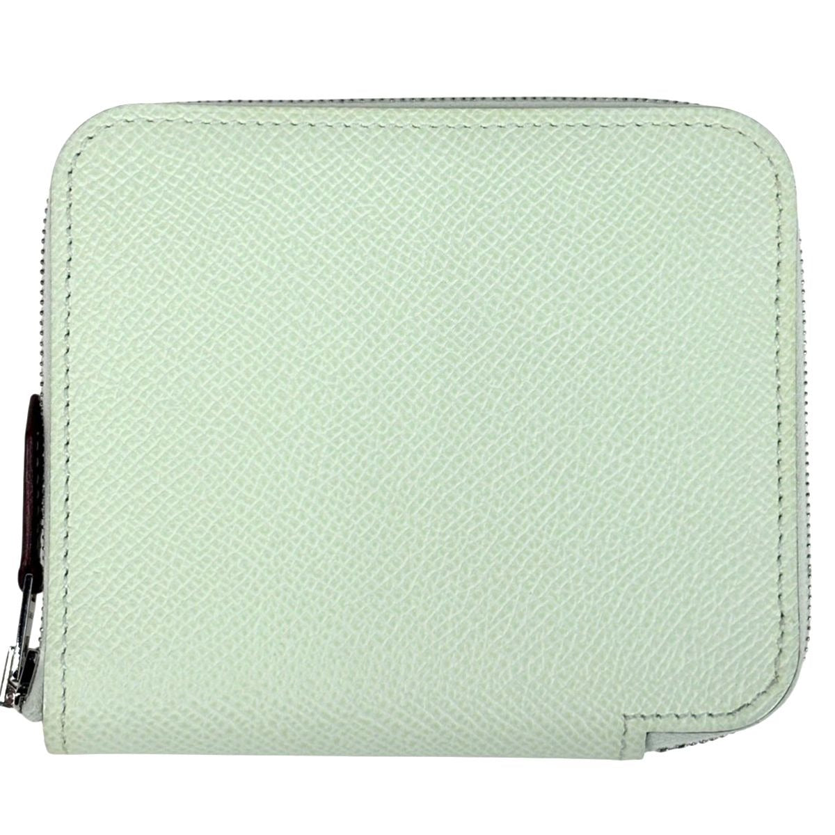 Hermes Azap Silk in Compact Zip Around Scarf Bifold Wallet Veau Veil Verfiz