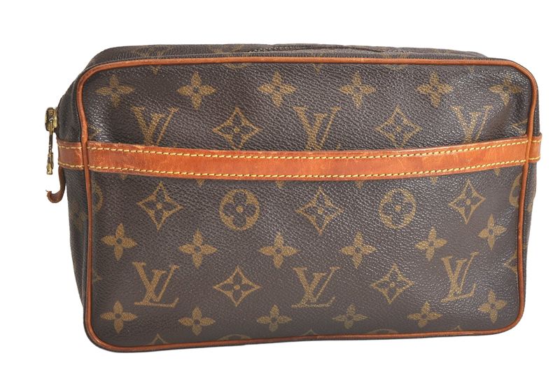 Louis Vuitton Monogram Compiègne 23 Clutch Handbag M51847 Junk 2958n