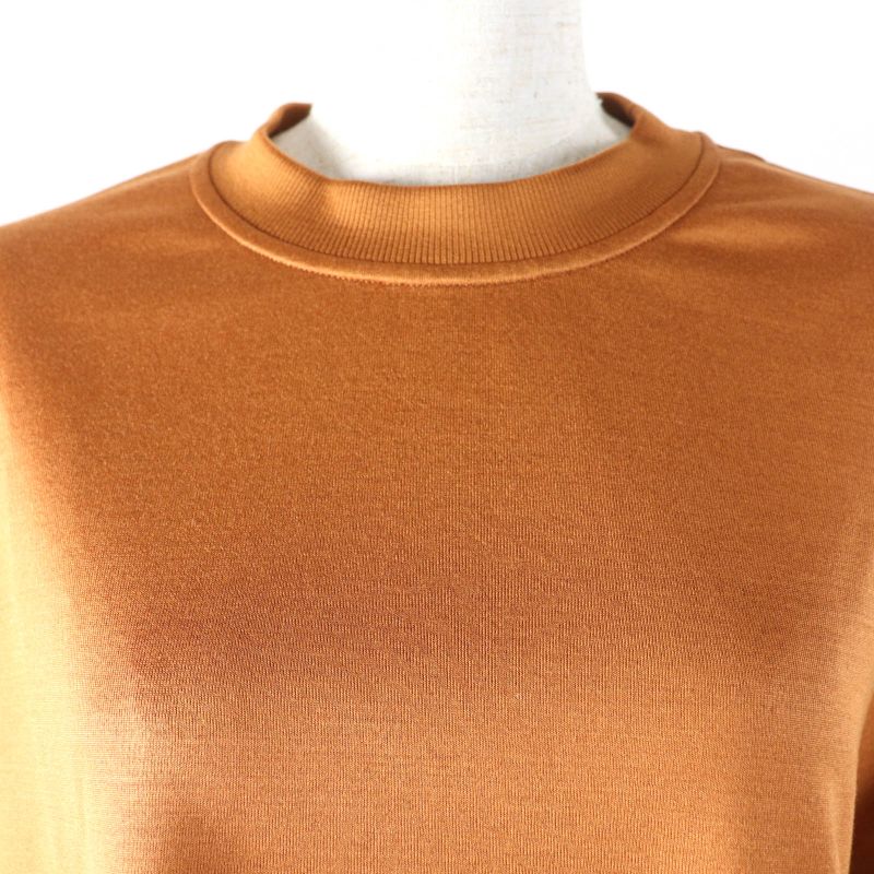 Hermes 23AW Cotton Silk Crewed Cell With Patch Mock Neck Long Sleeve Sweatshirt
