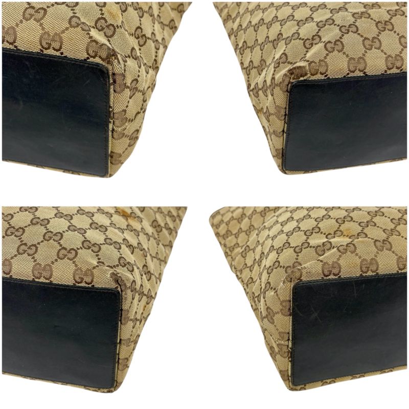 Gucci Mini Tote Bag GG Canvas Leather Brown Beige Shoulder