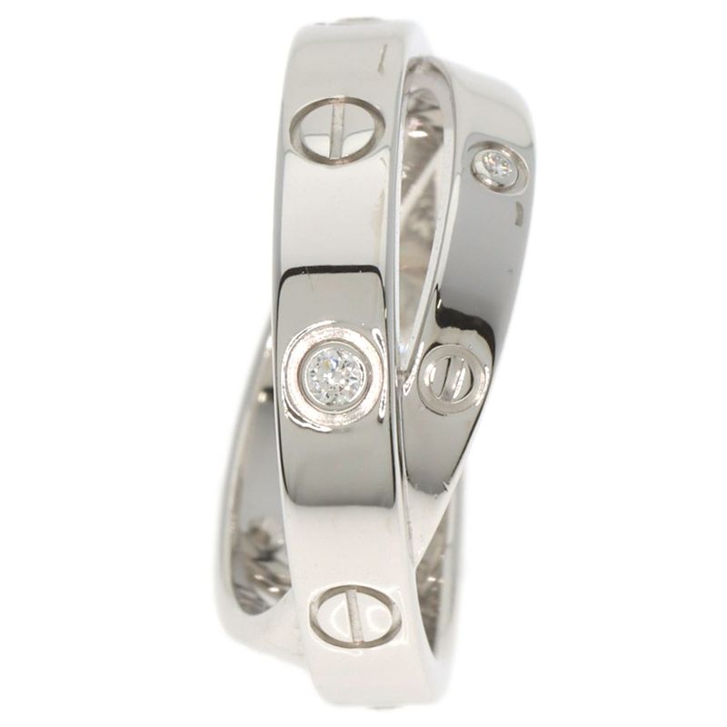 Cartier Be Love 6P Diamond #46 Ring 18K White Gold Ladies