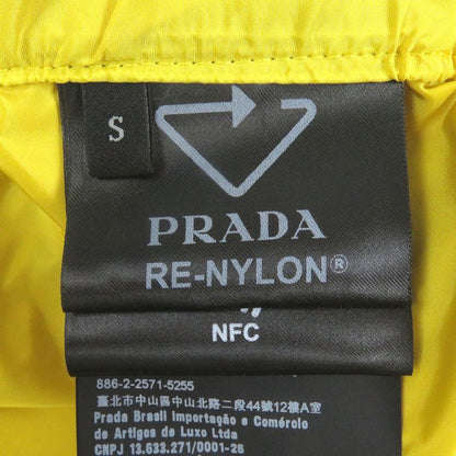 Prada 2021 Sph153 Re-nylon Triangle Logo Triangle Plate Shorts Yellow S Made In