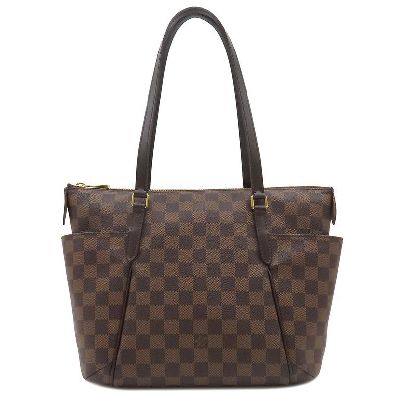 Louis Vuitton Tote Bag Totally PM Damier Canvas Damier Ebene Gold Hardware