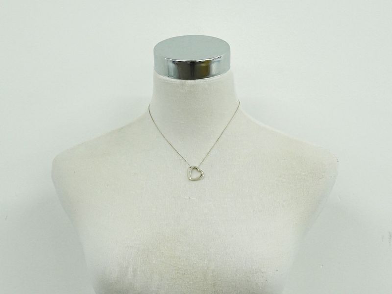 Authentic Tiffany & Co Tiffany & Co Geometric Heart 925 Necklace Pendant Silver