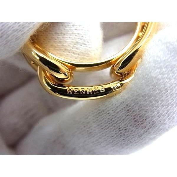 Hermes Chaine D'ancre Lucade Legato Scarf Ring Closure Gold — view 3