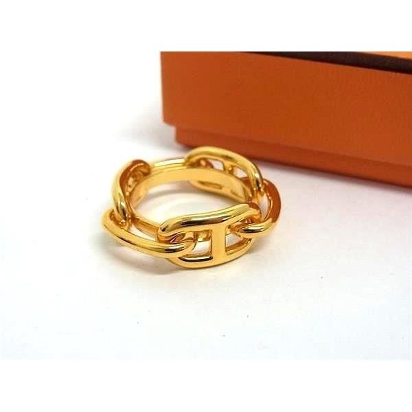 Hermes Chaine D'ancre Lucade Legato Scarf Ring Closure Gold
