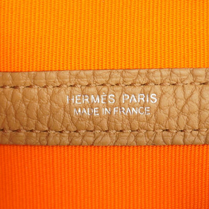 Hermes Tote Garden Party TPM Toile Officier Negonda Orange Biscuit Silver