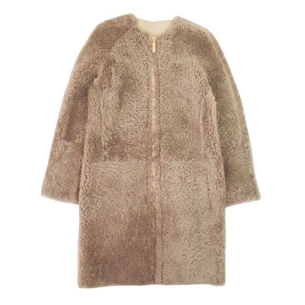 Celine Phoebe Philo Era Shearling Lambskin Reversible Coat Leather 36 Beige