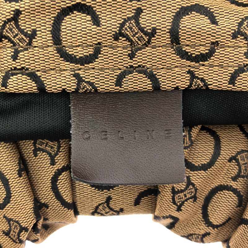 Celine - Macadam Pattern Circle Handle Canvas Handbag - Brown - Women