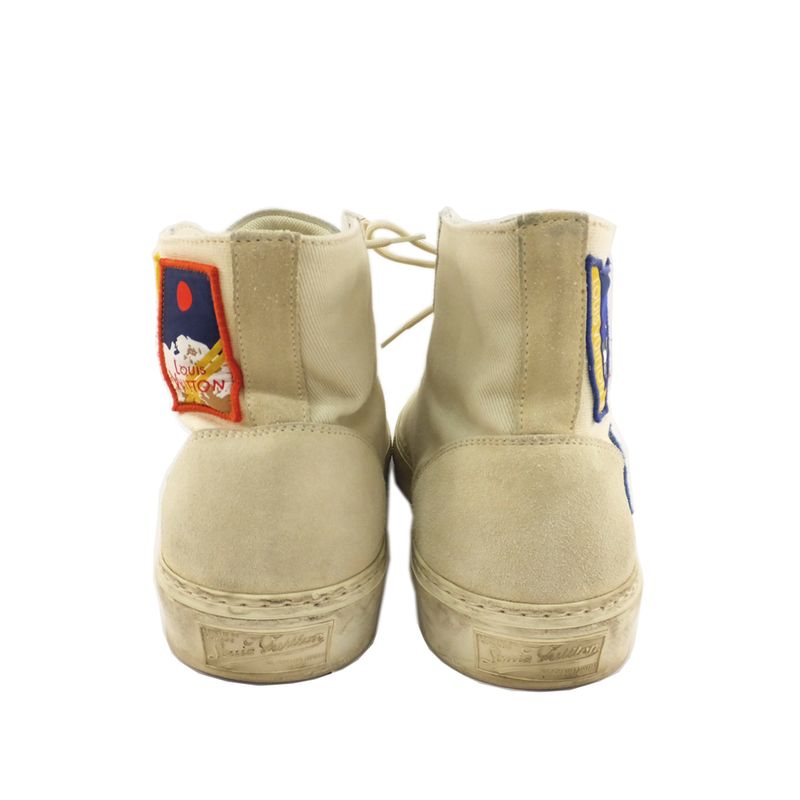 Louis Vuitton High Cut Sneakers - Tattoo Line Patch Notation Size 7
