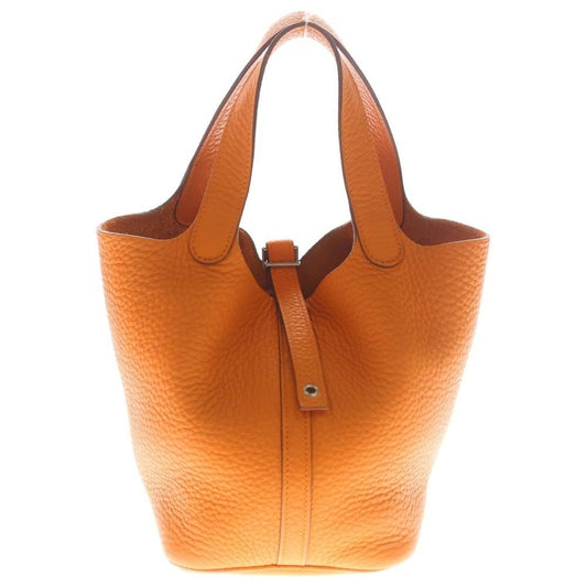 Hermes Picotin Lock PM Taurillon Clemence Leather Handbag Orange