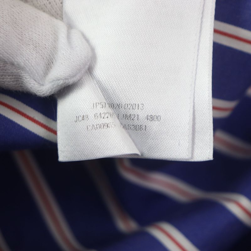 Balenciaga 21SS 642265 100% Cotton Stripe Logo Embroidery Oversized Long