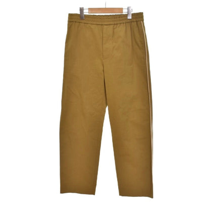 Gucci Logo Print Ripstop Cotton Nylon Easy Pants 46 Brown