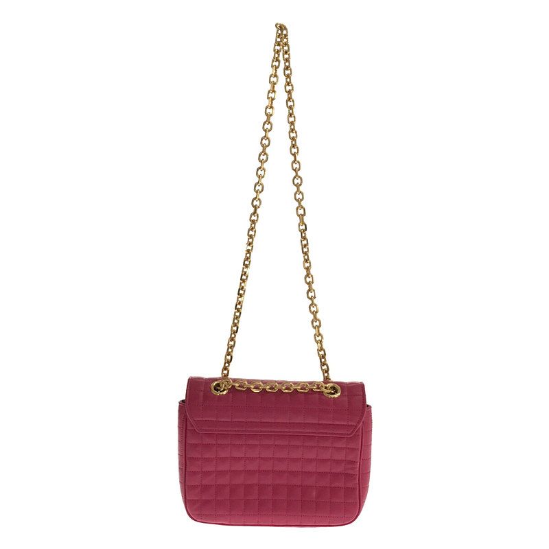 Celine - 2020 - Small C Quilted Calfskin Shoulder Bag With Bag - Pink - Women