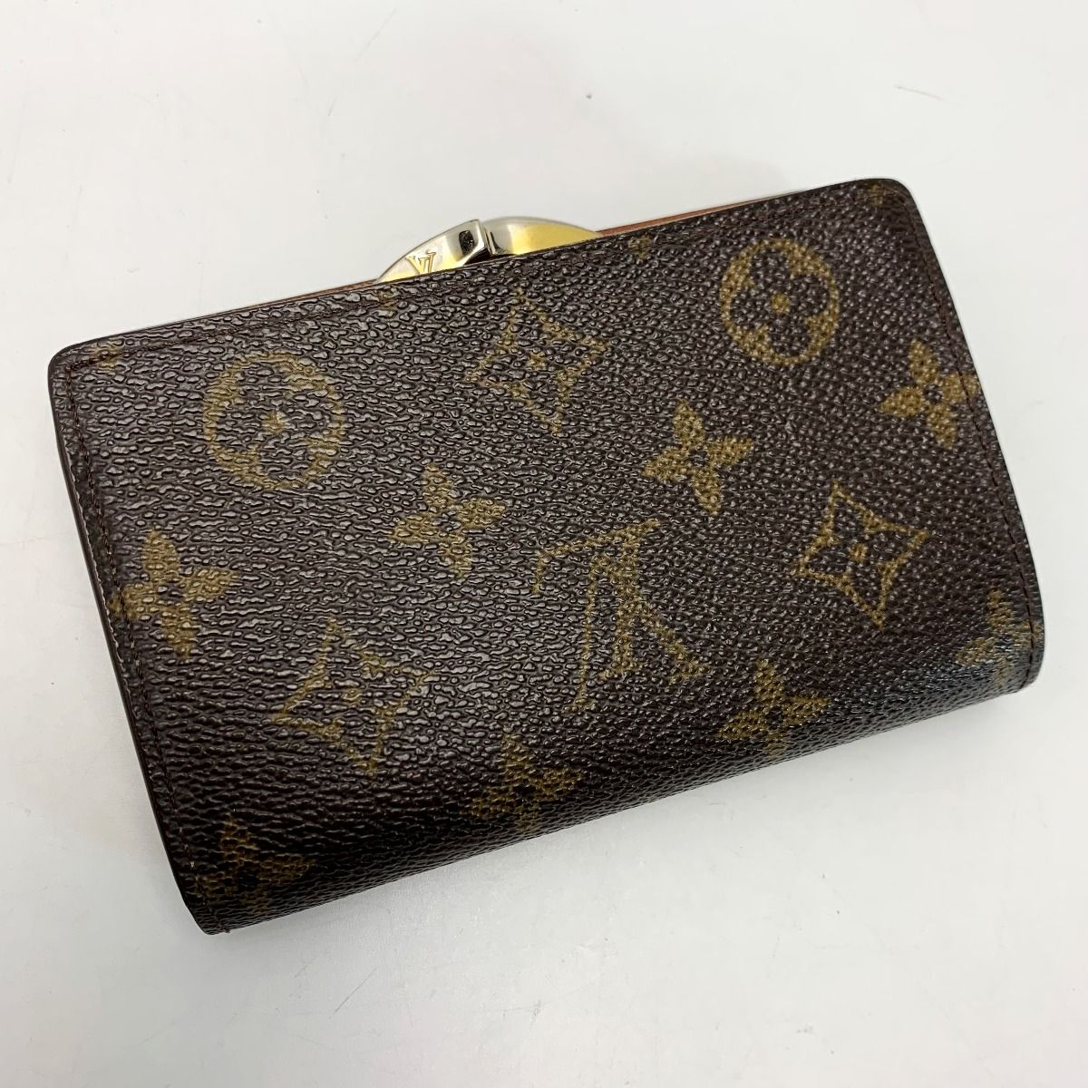 Louis Vuitton Nogram Portefeuille Viennois M61674 Brown Bifold Wallet Leather