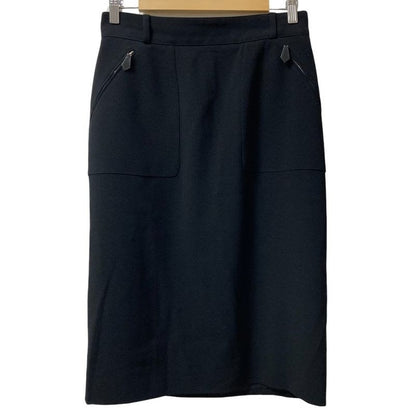 Hermes Wool Tight Skirt Size 42 Black