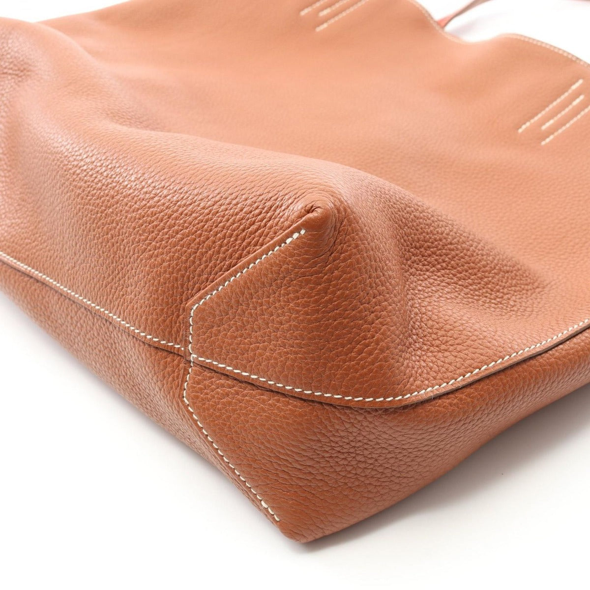 Hermes Tote Double Sens 45 Sanguine Fauve Leather Sanguinu Brown Bold — view 7