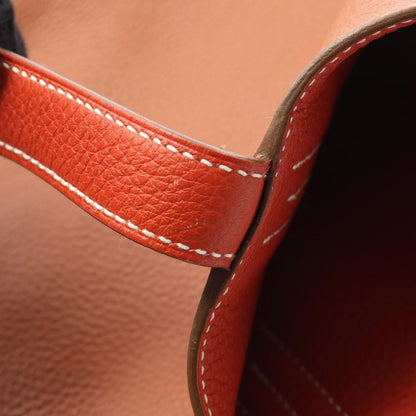Hermes Tote Double Sens 45 Sanguine Fauve Leather Sanguinu Brown Bold — view 8
