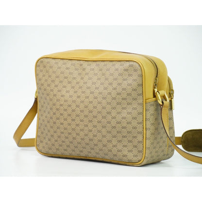 Gucci Vintage Micro GG Shoulder Bag Pochette Brown — view 2
