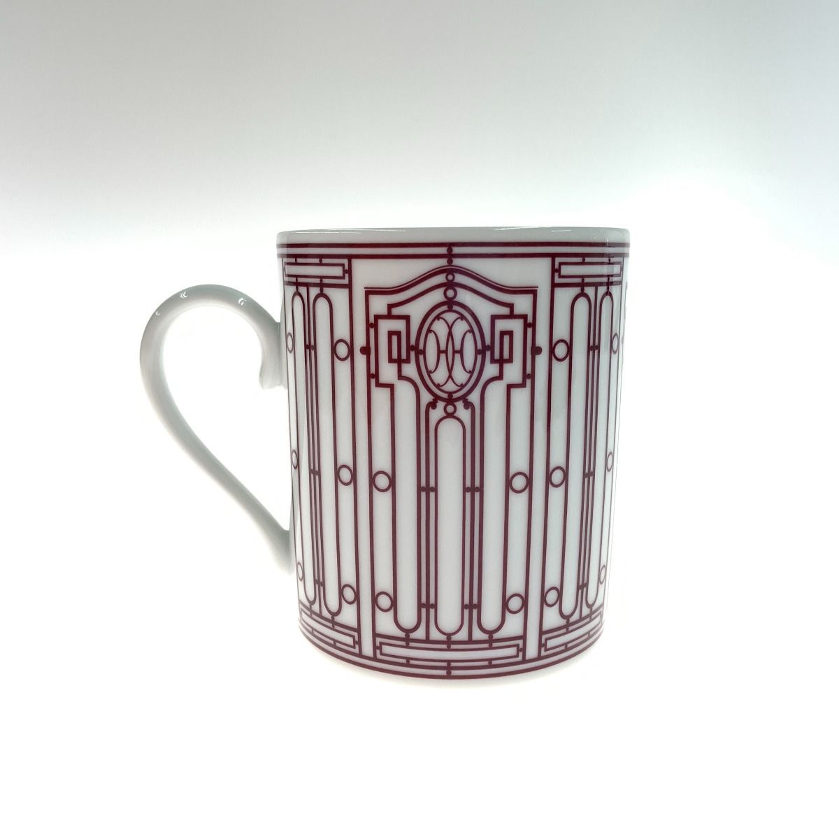 Hermes H Deco Mug White X Red
