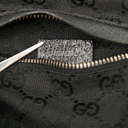 Gucci GG Canvas Waist Bag Body Bag 28566 Black Canvas Leather Men's Gucci