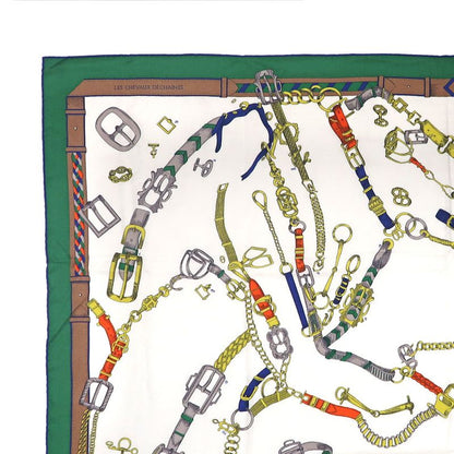 Hermes Carre 140 Chevaux Dechaines Scarf Cashmere Silk Cashmere