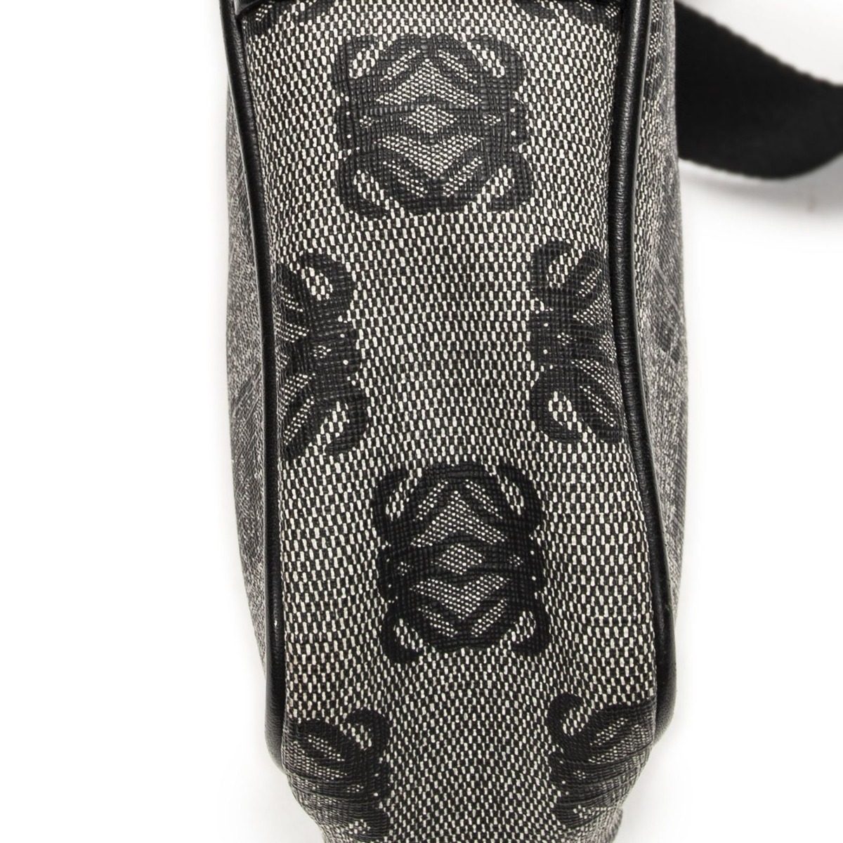 Loewe Zip Messenger Crossbody Black Gray Anagram Canvas — view 8