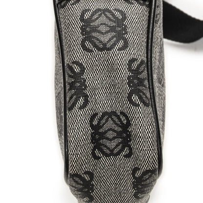 Loewe Zip Messenger Crossbody Black Gray Anagram Canvas — view 8