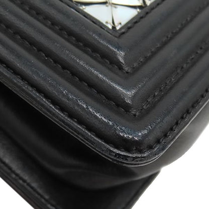 Chanel Shoulder Bag Mosaic Boy Chanel Leather Bordeaux Vintage Hardware Tile