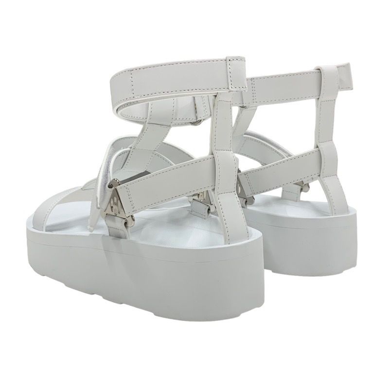 Hermes Enid Sandals Shoes Leather White Unused