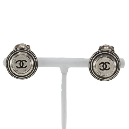Chanel Coco Mark Metal Silver 99 P 11.7 g Earrings