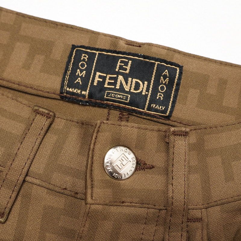 Fendi Vintage Pants Size I41 D35 Inch27 Zucca Stretch Pants Skinny Pants Made