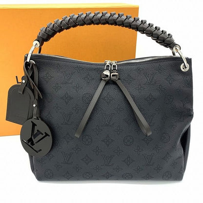 Louis Vuitton Beauvre Hobo M56073 Shoulder Bag With Charm Monogram Mahina Black