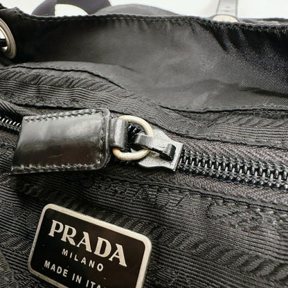 Prada Triangle Logo Backpack Daypack Prada Black