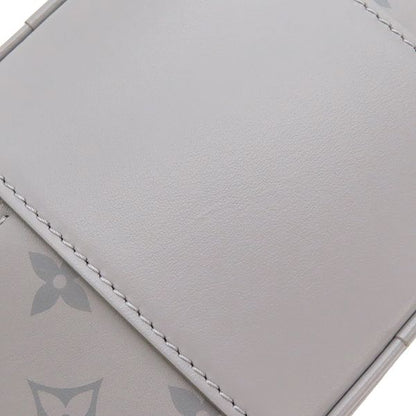 Louis Vuitton 2way Bag Vanity Chain Pouch Calfskin Leather Trianon Gray Gold