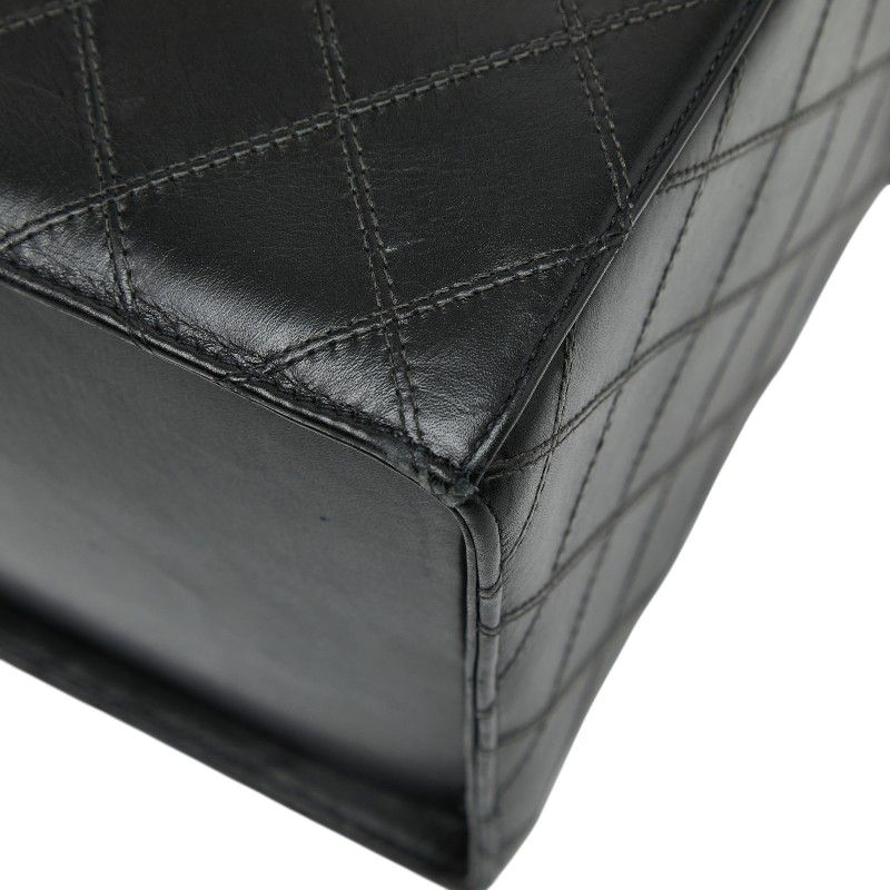 Chanel Bicolore Vanity Bag Shoulder Bag 2WAY Black Lambskin Ladies Chanel