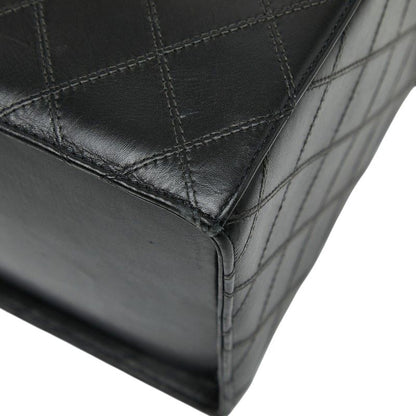 Chanel Bicolore Vanity Bag Shoulder Bag 2WAY Black Lambskin Ladies Chanel