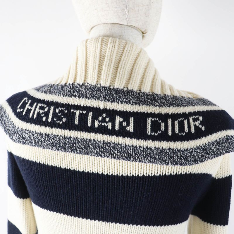 Christian DIOR 21AW 144m01am318 Wool Cashmere Blend DIOR Marinière Motif Logo