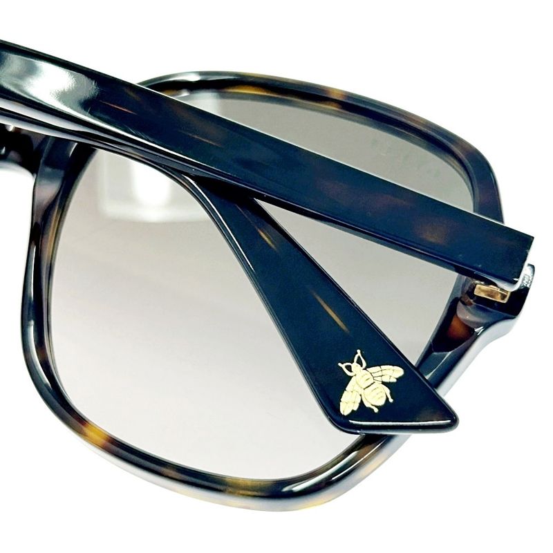 Gucci Gg0092s 002 5518-140 Sunglass Es Brown 330249 Sunglass Es with Case