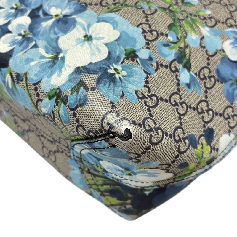 Gucci Tote Bag GG Blooms 372613 Light Blue X Beige X Multi Floral/reversible