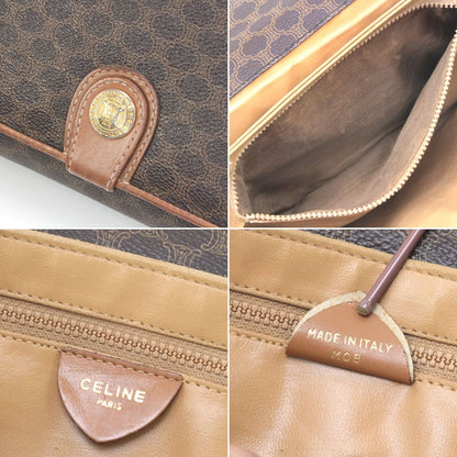 Celine Macadam Pattern Shoulder Bag M08 Brown