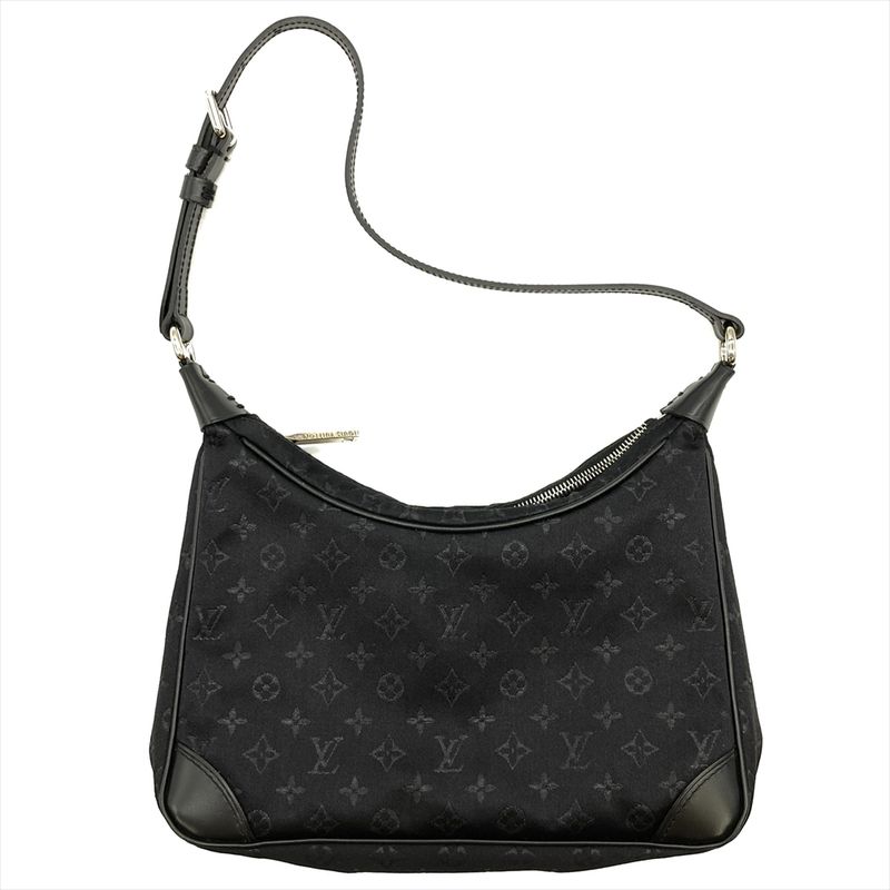 Louis Vuitton Little Boulogne Noir Black Shoulder Bag Monogram Satin M92142